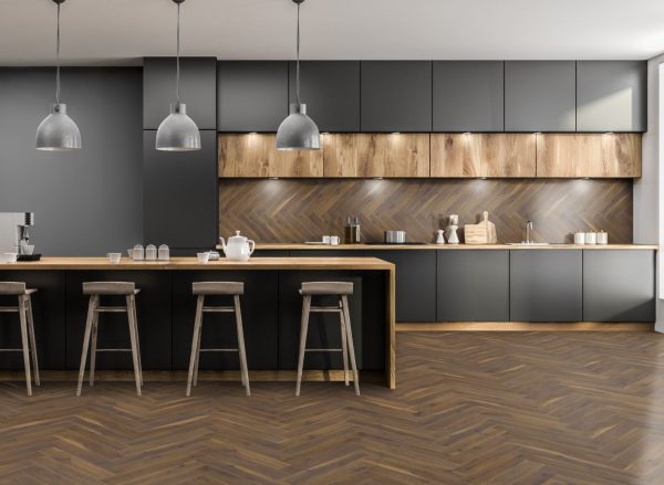 Coffee Oak Herringbone flooring for your kitchen