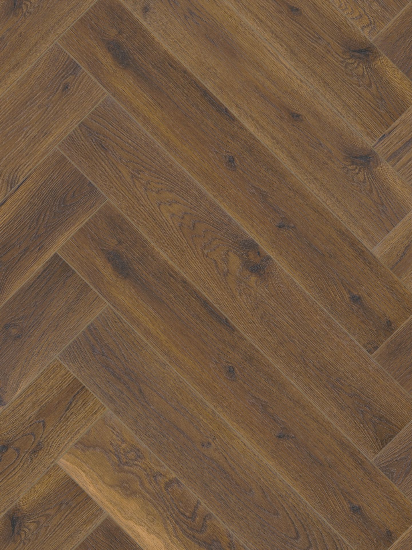 Coffee Oak Herringbone flooring close up