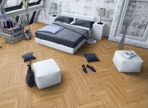 Oak Robust Natural Herringbone flooring in your bedroom