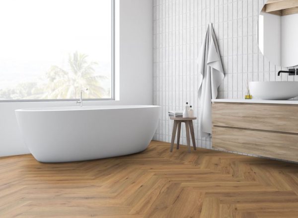 Ranch Oak Herringbone Flooring for your bathroom