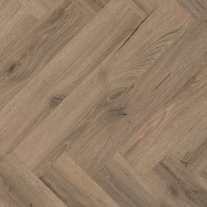 Lignum Core Mocha Oak Herringbone flooring close up