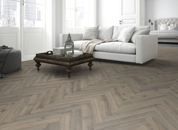 Volcanic Oak Herringbone flooring for your living room