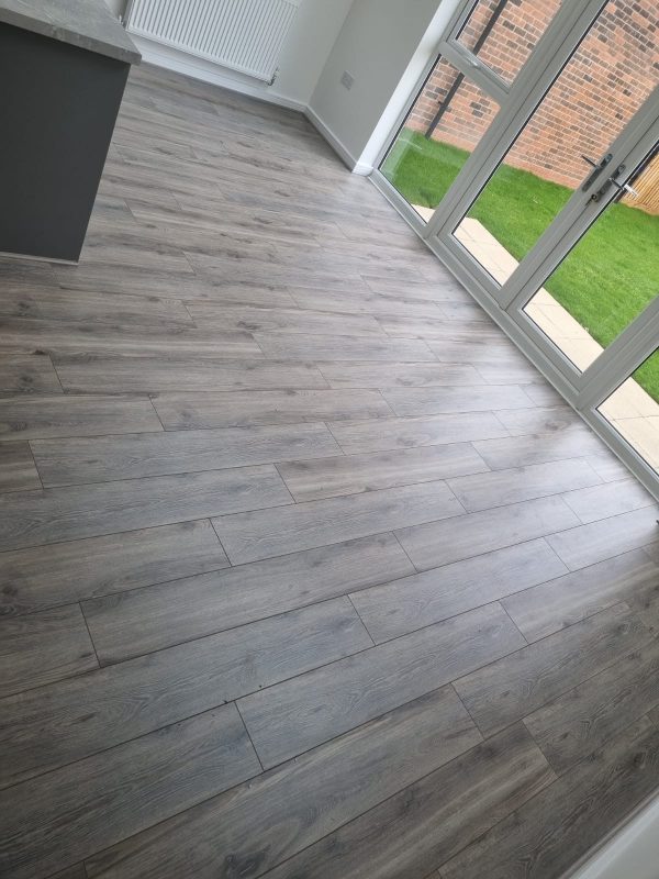 Volcanic oak flooring in living space