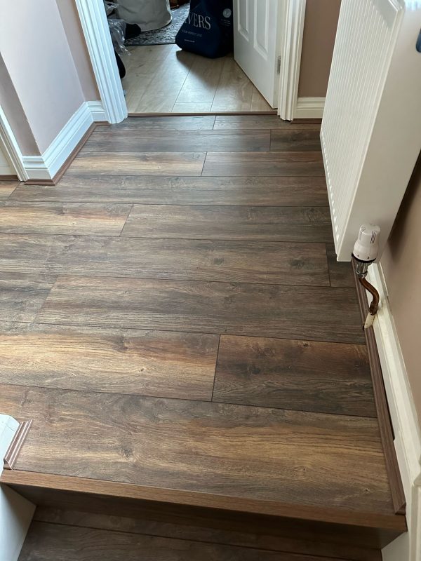 Harbour Oak flooring top of staircase