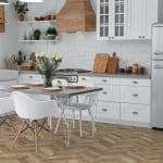 Kaindl Natural Touch Fishbone Oak Fortress Rochesta flooring room view