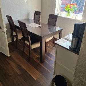 Espresso Oak SPC flooring in Dining room