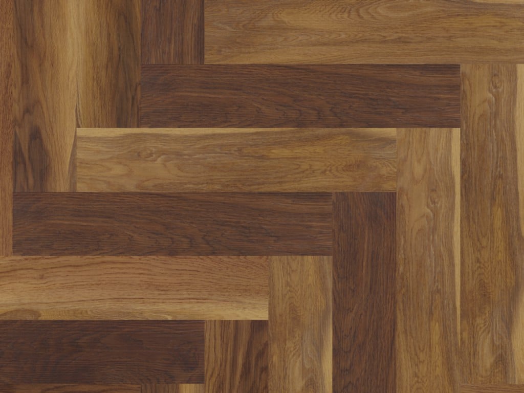 Lignum Core Espresso Herringbone flooring close up