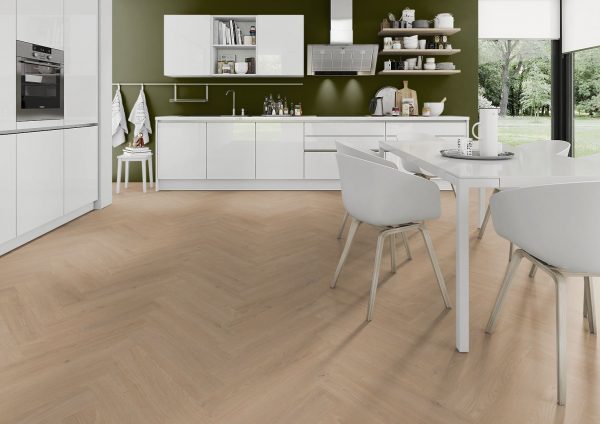 Sahara Oak Herringbone flooring for your kitchen