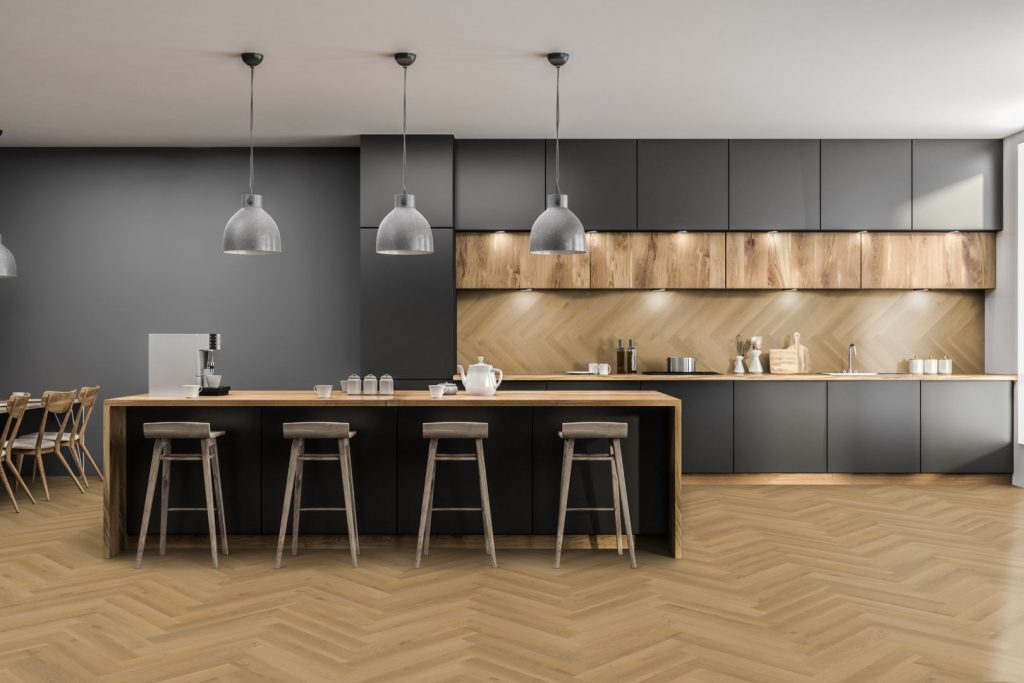 Warren oak Herringbone flooring in your kitchen