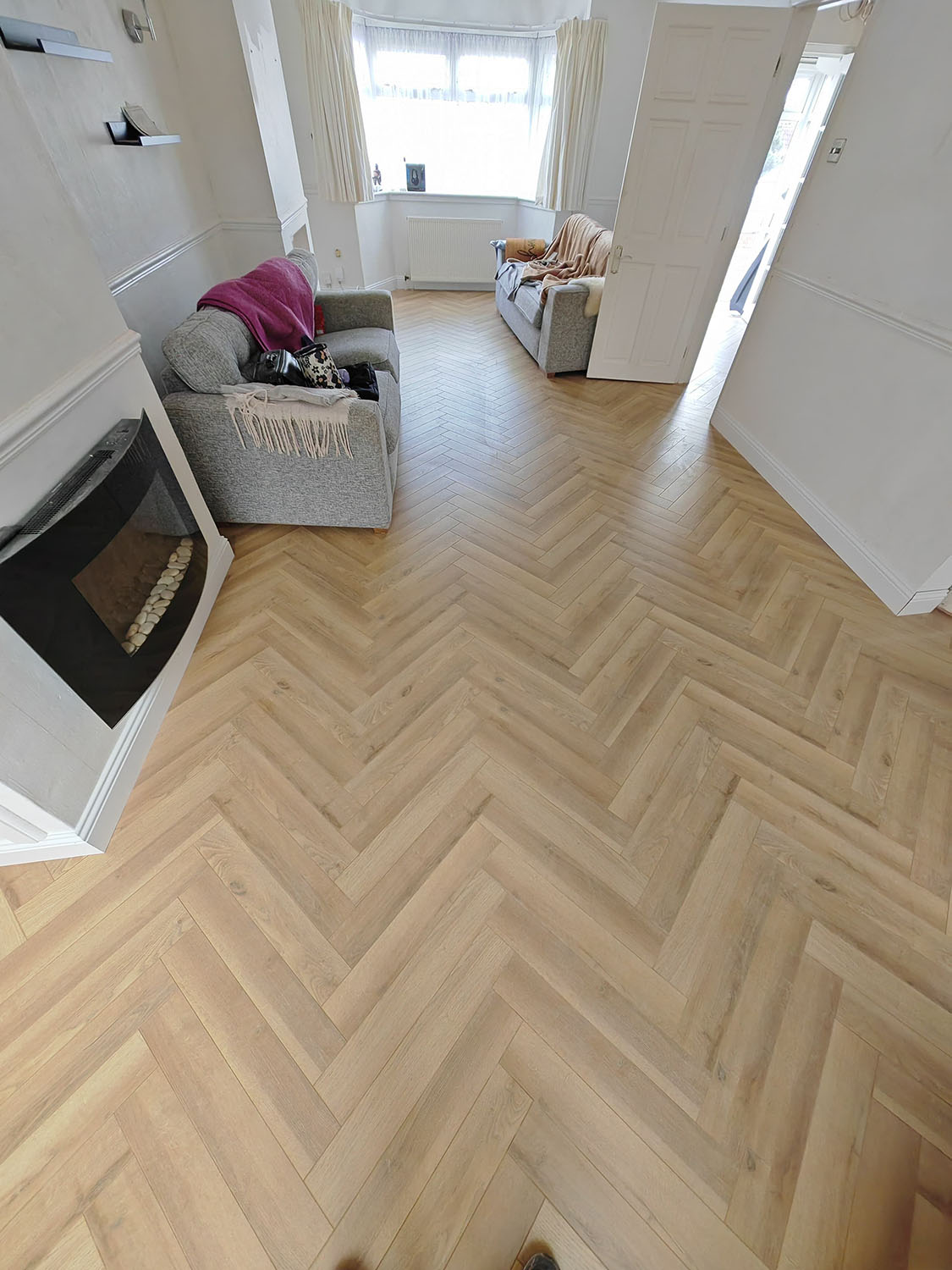 Warren oak herringbone flooring