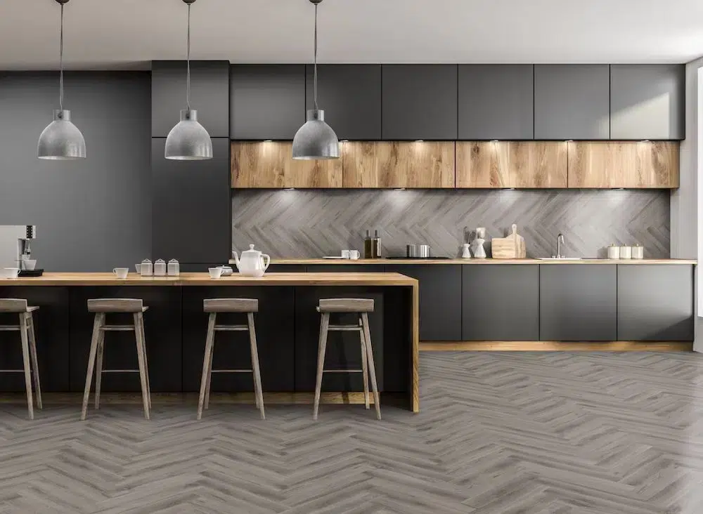 Herringbone Laminate flooring for your kitchen