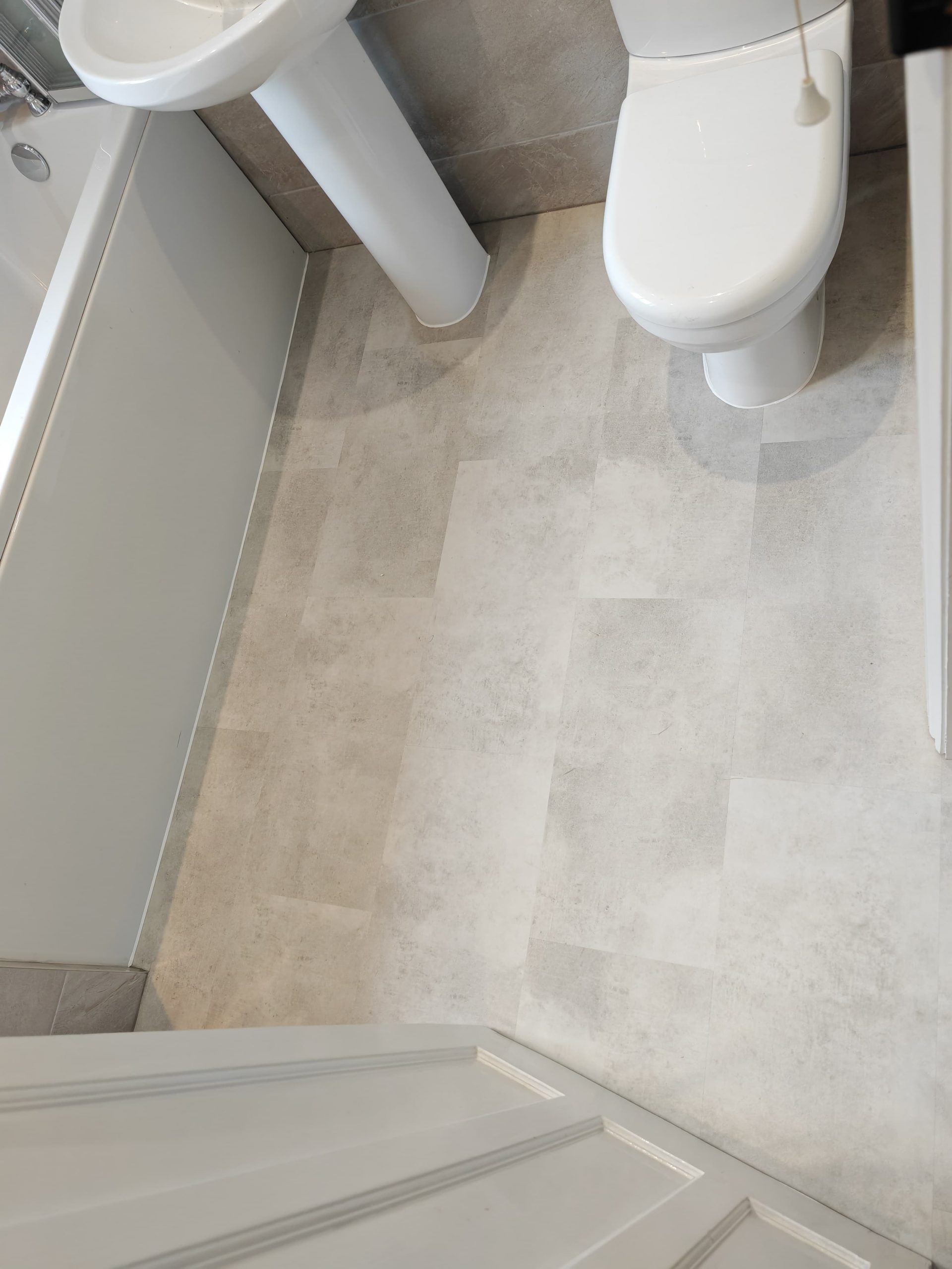 Flint Grey SPC Tile bathroom flooring