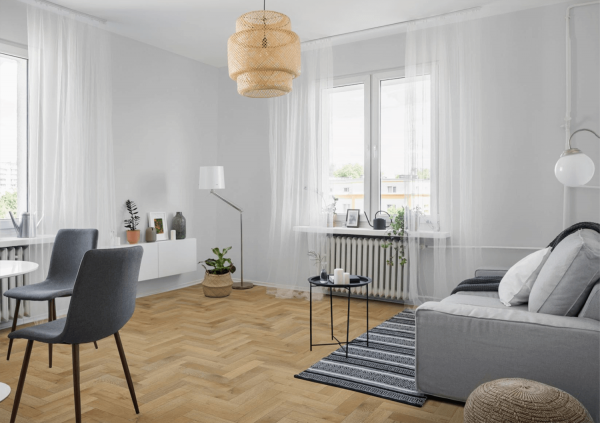 P3-HER-OW Orchid White Oak Herringbone flooring Lifestyle 3