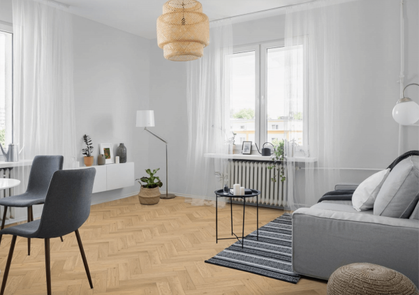 P3-HER-WO Whisper Oak Herringbone Flooring Lifestyle 3