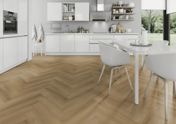 SPC-HER-BO Barley Oak Herringbone flooring