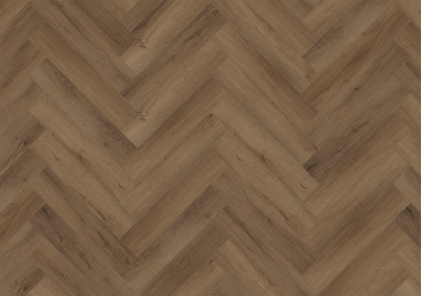 SPC-HER-TO Truffle Oak Herringbone flooring Frontal